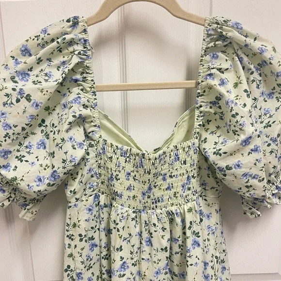 Abercrombie & Fitch Green Floral Midi Dress - Picture 11 of 13